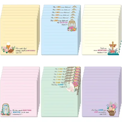 Bible Sticky Notes Christian Note Pads Religious Bible Notepads Inspirational Memo Notes for Inspirational Gifts Message Lists