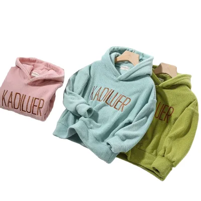 Toddler Hoodies Plus Size Casual Sweatshirts Letter Embroidery Hooded Pullover Long Sleeve Loosen Hoodies for Kid