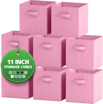 Household Closet Organizer Under Bed Boxes Non Woven Fabric Foldable Storage Cube Bin Box for Toy Clothes