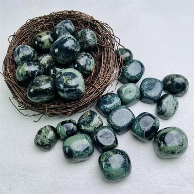 wholesale healing tumbled stone Green Kambaba jasper tumble stone malachite quartz crystal gravel