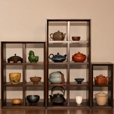 Bo Gu Rack Multi-Style Storage Wooden Wall Shelf Wall Hanging Natural Solid Wood Display Shelf Decorative Racks Antique Table