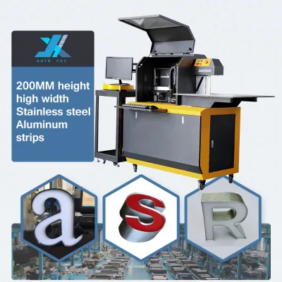 JX AUTO CNC 200mm Height Width Metal Strips Punching Channel Letter