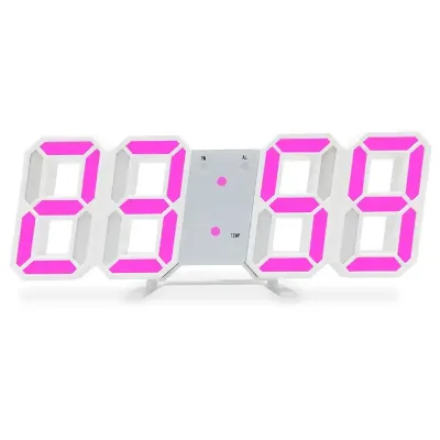 3D LED Digital Display Wall Clock Sound Control Table Desk Snooze Alarm Clock