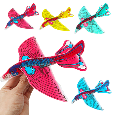 Balancing Airplane Hand-Thrown Foam Glider Large Flying Bird Glider Educational Supplies Experiment DIY Childhood Nostalgic Toy