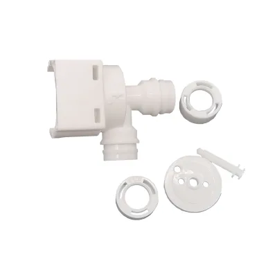 Custom White Plastic Injection Molded Water Valve Assembly Kit, Multi-Part Flow Control Fitting for Household Appliances