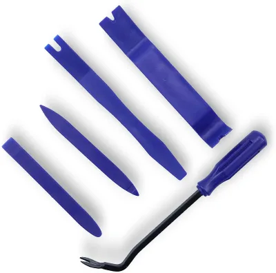 5 Pcs Auto Trim Removal Tool Kit Interior Door Panel Clip Fastener Removal Pry Set for Vehicle Dash Radio Audio Installer