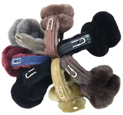 Sample Support Custom Luxury Merino Shearling Wool Thermal Earmuffs Real Fur Girls Winter Warm Fashion Earmuff Sheepskin