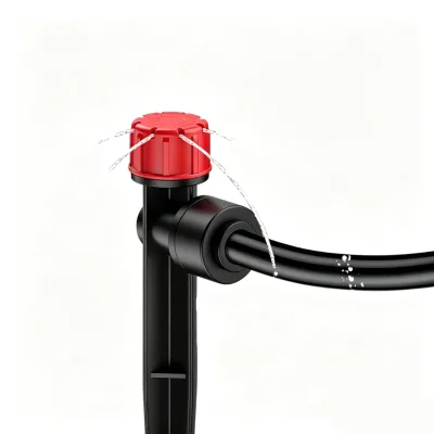 DaringFish New 13cm Plastic Quick-Connect 8-Outlet Adjustable Flat Emitter Drip Sprinkler 360 Home Garden Stake Irrigation