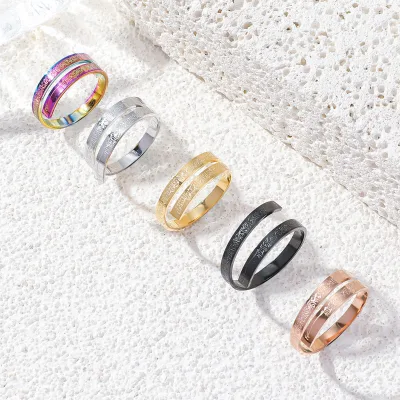 Trendy Titanium Steel Quran Message Rings Muslim Religious Islamic Words Engraved Vintage Arabic Gold Ring