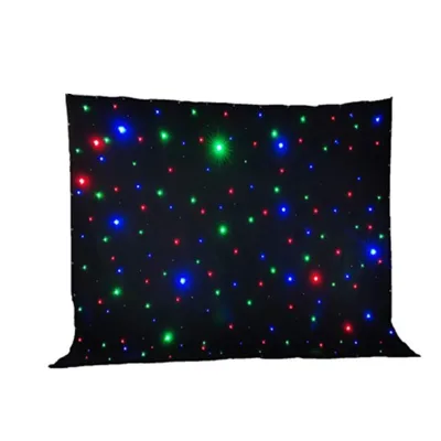 Stage Backdrop LED Star Cloth Curtain Light with RGB Projection DMX512 & Sound-Activated Control Nest Compatible for Hotel Use