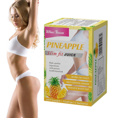 Wholesale Instant Slim Ananas Fruit Juice Powder Diet Herbs Supplement Flat Tummy Detox Slimming Pineapple Juice