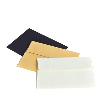 Luxurious Customized Spot UV Printing logo Gift Envelope Black Card Matte Finishing Envelope Premier
