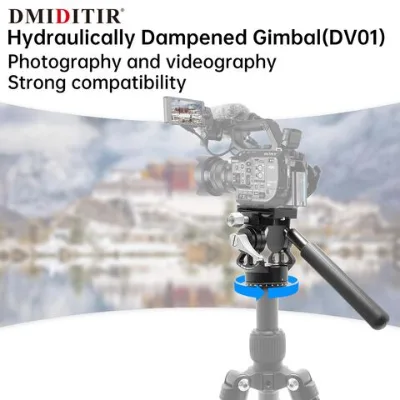DV01 Two-dimensional handle hydraulic gimbal portable and stable photography and bird-watching gimbal