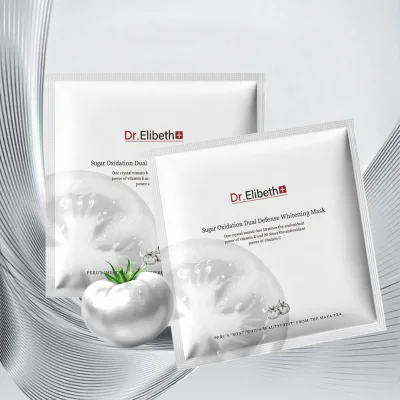 Private Label Natural Facial Sheet Masks Tomato Anti-oxidant Whitening Brightening Moisturizing Face Skin Care Mask Manufacturer