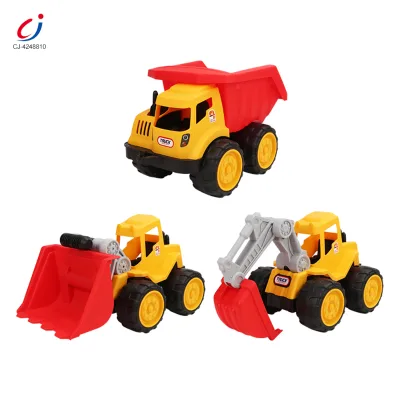 Chengji Diy Construction Truck Plastic Toy 3in1 Beach Transport Simulation Cartoon Educational Toys with Mechanical Engineering