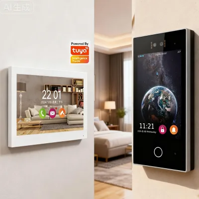 Hiwink Smart Building Intercom Supports Indoor Monitor with IP Cameras Real-time Visitor Viewing and 2-way Video Intercom System