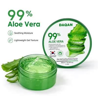 DAQAN Aloe Vera Gel 99%, Moisturizing Care for Face & Body, Soothing and Refreshing, for Daily Skincare, 300 Ml.