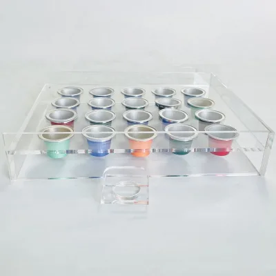 20/16 Hole Capsule Blister Filling Plate with Foil Lid 37mm & 50mm Sizes Customized Food Grade Eco-Friendly Tray with Tamper