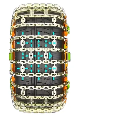 Universal New Emergency Anti-Skid Chains Plastic and Titanium Alloy for Snow Tires