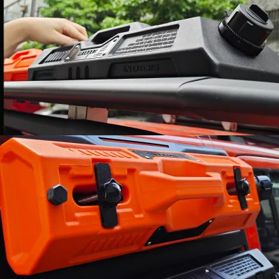 6.5 Liter Horizontal Strip Jerry Tank Car Top Fixed Suv Offroad Side Mounted 1.7 Gallon Fuel Tank Water Tank