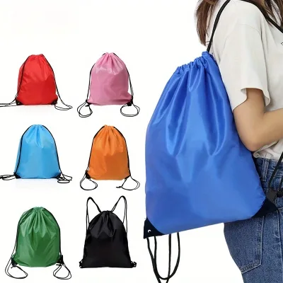 Wholesale Eco-Friendly Customized Logo Gifts Christmas Halloween Pull String Bag Polyester Waterproof Reusable Drawstring Bags