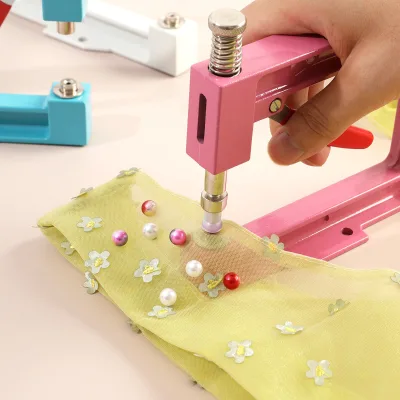 Hand Press Bead Machine Manual Non-Hole Imitation Pearl Inlay Four-Claw Nail Spot Wholesale Metal Painted