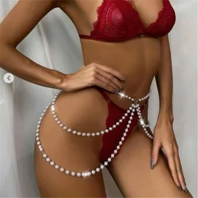 BOYI Pearl Multi-layer Waist Chain, Women's Fashion Trend Metal Chain, Body Chain