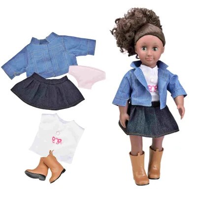 GCC Certificate Joints Movable 18inches Black Dolls with Afro Hair
