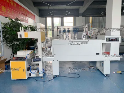 Hot Product Full Automatic Sleeve Shrink Film Packaging Machine for Shampoo Lotion Cosmetic Product Wrapping