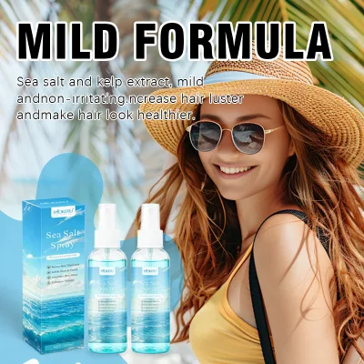Mokeru 100ML Blue Sea Salt Spray - Hair Moisturizing Refreshing Curly Hair Styling Care Strong Lasting Hold Spray