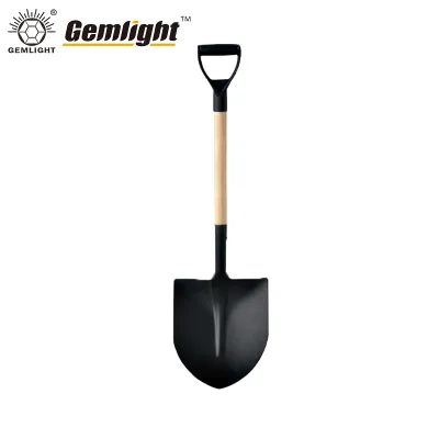 Factory Wholesale High Quality D-Grip Handle Farming Tools Fiberglass Round Point Shovel for Outdoor