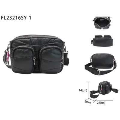 Supplier Black Large Capacity Crossbody Bag