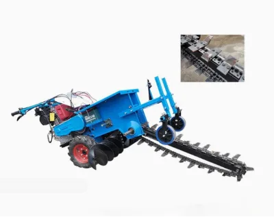 Agricultural Tractor Diesel Power Pipeline Chain Type Mul-functional Trenching Digging Machine
