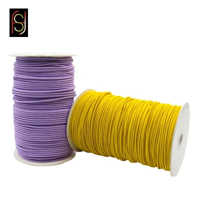 Customized Garment 2.5mm Braided Thin Elastic String Cord