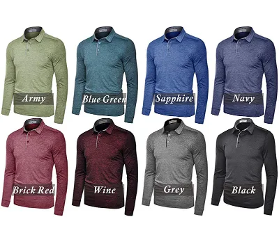 Hot Sale Custom logo Printing Embroidered Solid Colors Mens Rugby Long Full Sleeve Polo t Shirt ODM OEM