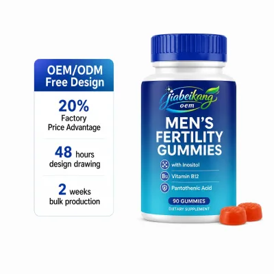 Private Label OEM Mens Fertility Gummies Inositol B12 Complex Male Conception Preconception Reproductive