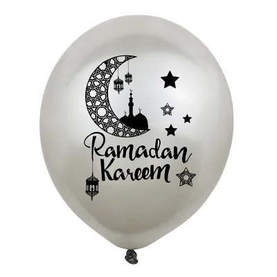 Wholesale 12 Inch Printed Muslim Festival Decoration Eid Mubarak Round Latex Balloons