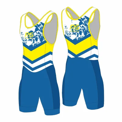Custom Design Sublimated Rowing Unisuit Anti Bacterial Soft Fabric Professional Athlete Competition Rowing Skinsuit