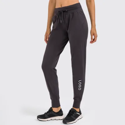 Super Comfy Custom Logo Sweatpants for Women Lounge Yoga Workout High Waist Joggers Pants With Pockets Gym Tights Sweat Jogger