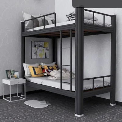 Double Deck Bed Steel Bunk Beds Made of Steel Cheap Metal Bed Cama Litera De Metal Escalera
