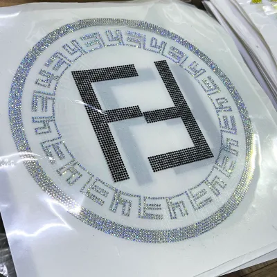 Custom Glass Rhinestone Heat Transfer for T-Shirts Hoodies Fast Production High Quality Rhinestone Heat Transfers Ready to Press