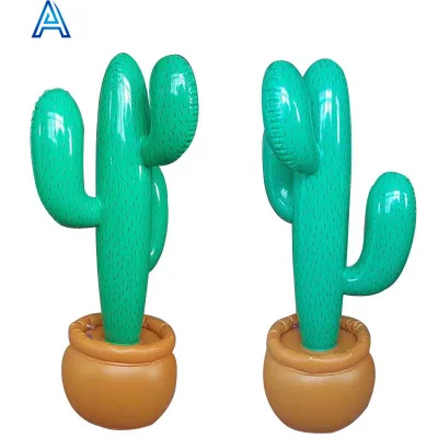 PVC Inflatable Cactus Potter Potting for air Blow Cactus Ring Toss Game Ring Trow Toy Customize Cheap Durable
