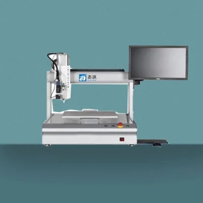 Factory Directly Supply CCD Visual Dispensing Machine Emblem Button Spray Glue Machine High Precision and Stable Adhesive Volume