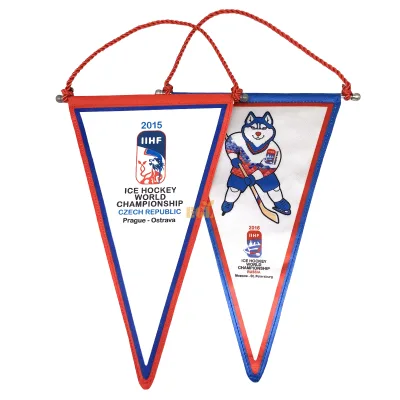 Custom Print Full Color Hanging Conference Office Pennant With Logo