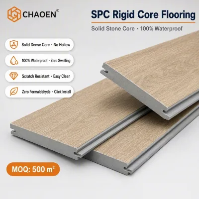 SPC Flooring Waterproof Click Lock Vinyl Plank 4mm Rigid Core Floor Tile Commercial & Home Use