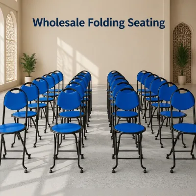 Wholesale Muslim Dining Folding Chairs with Padded Seat Modern Design Cooling Feature