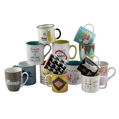 Latest design animal decal printed coffee travel mug cheap price
