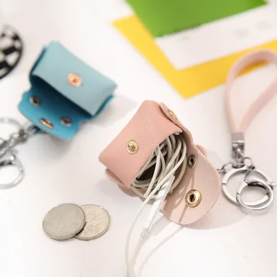 Pu Leather Coin Purse Mini Small Size Storage Bag Charm Creative Keychain Pendant Small Gift