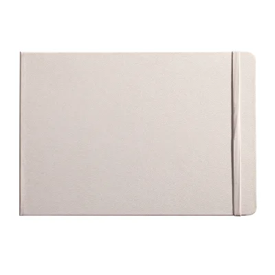 China Manufacturer Custom A5 Hardcover White Leatherette Cover 300 Grams 100% Cotton Watercolor Book