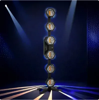 6-LED Long Bar Retro Light Live-Stream Studio Light Stage Marquee Matrix Entertainment Fixture Effect Warm White COB DMX512 IP33